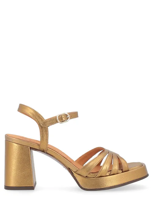 Sandalo con tacco Chie Mihara color bronzo