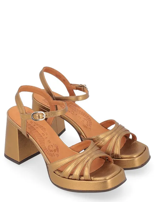 Sandalo con tacco Chie Mihara color bronzo