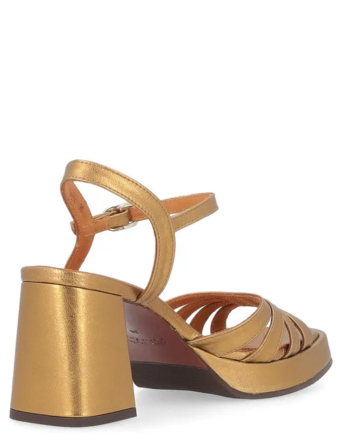 Sandalo con tacco Chie Mihara color bronzo