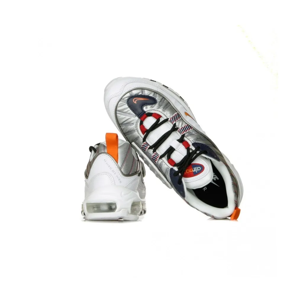 SCARPA BASSA W AIR MAX 98 PREMIUM WHITE/STARFISH/WOLF GREY/GYM RED