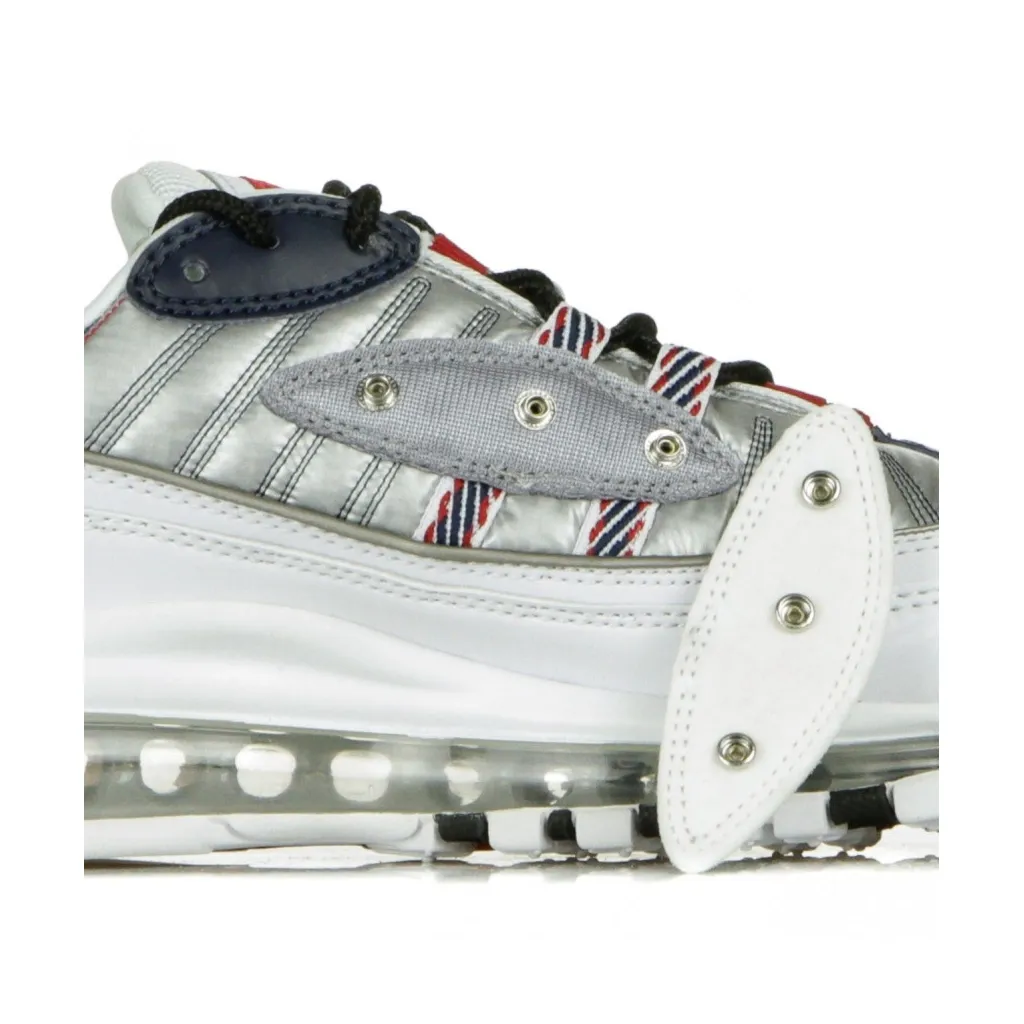 SCARPA BASSA W AIR MAX 98 PREMIUM WHITE/STARFISH/WOLF GREY/GYM RED