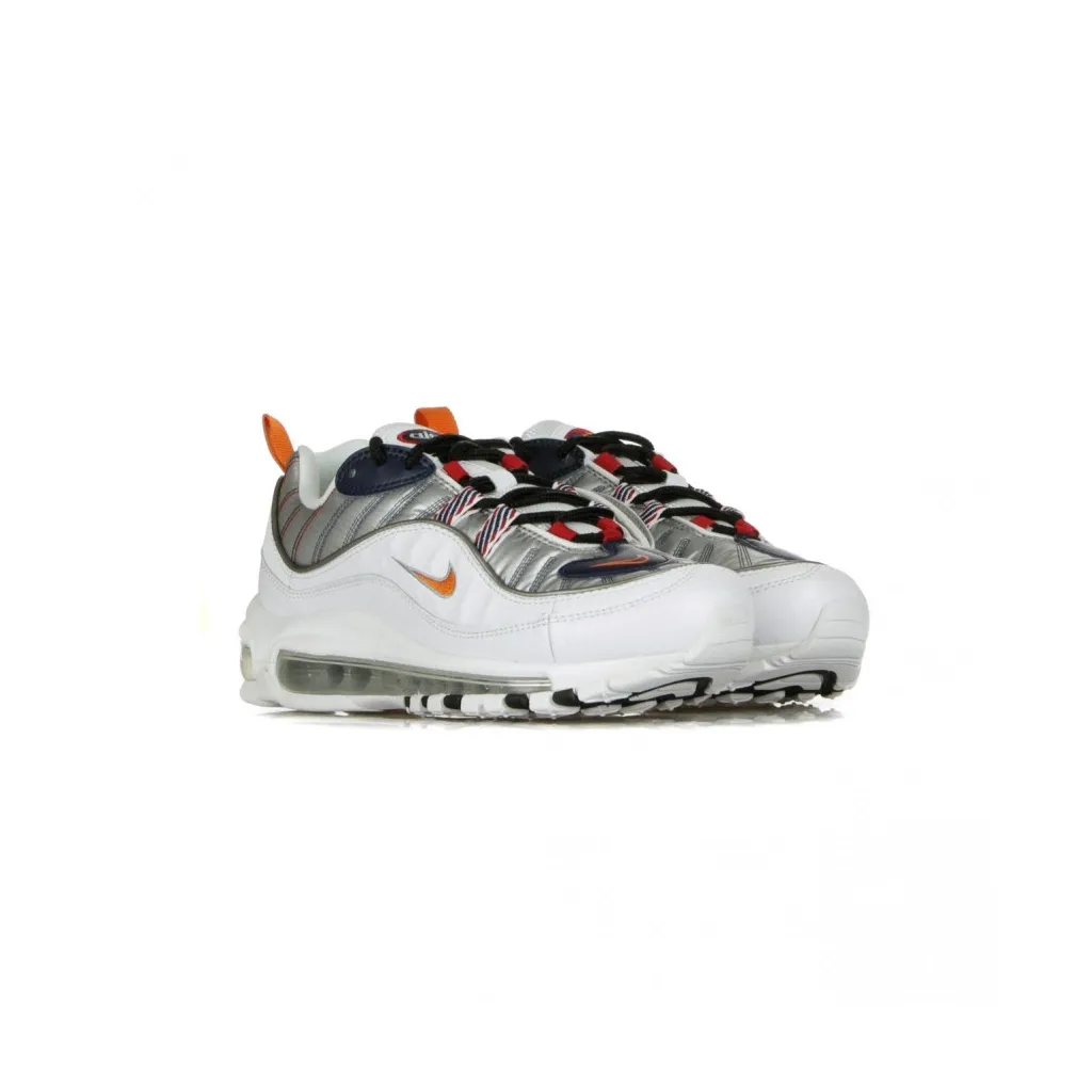 SCARPA BASSA W AIR MAX 98 PREMIUM WHITE/STARFISH/WOLF GREY/GYM RED