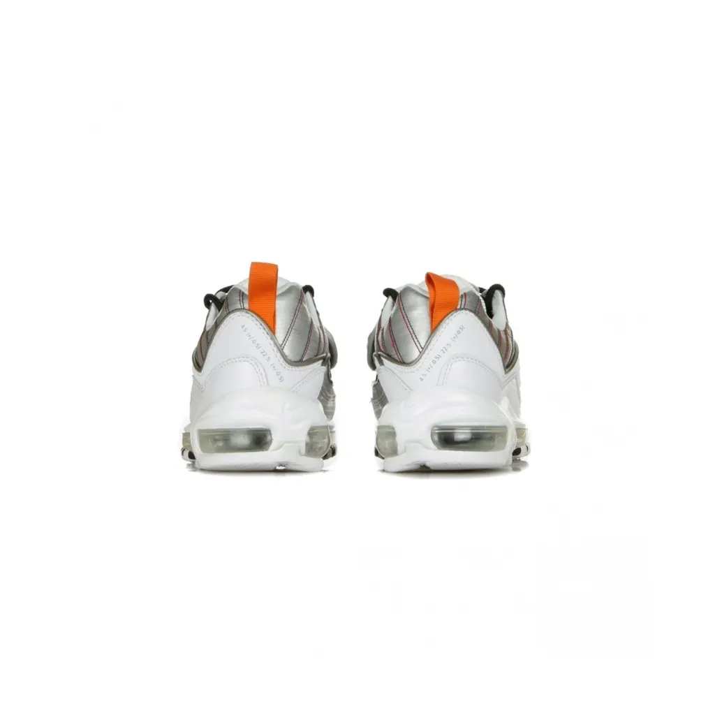 SCARPA BASSA W AIR MAX 98 PREMIUM WHITE/STARFISH/WOLF GREY/GYM RED