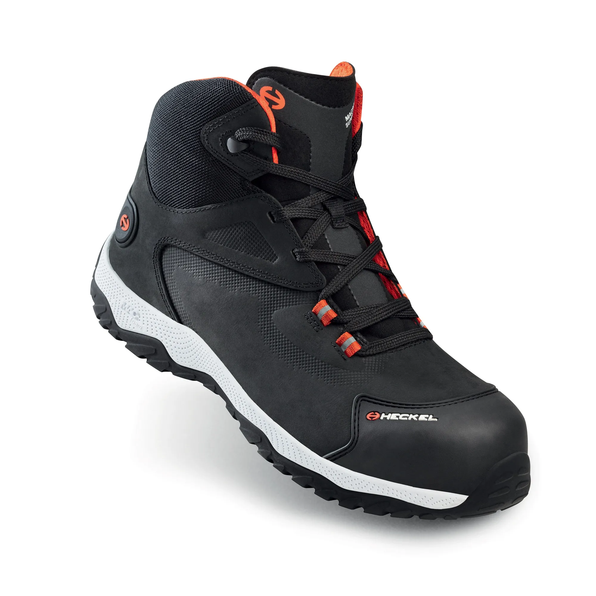 Scarpe antinfortunistiche S3 Heckel da  Unisex tg. 44, col. Nero, Bianco , resistenti all'acqua, con puntale di