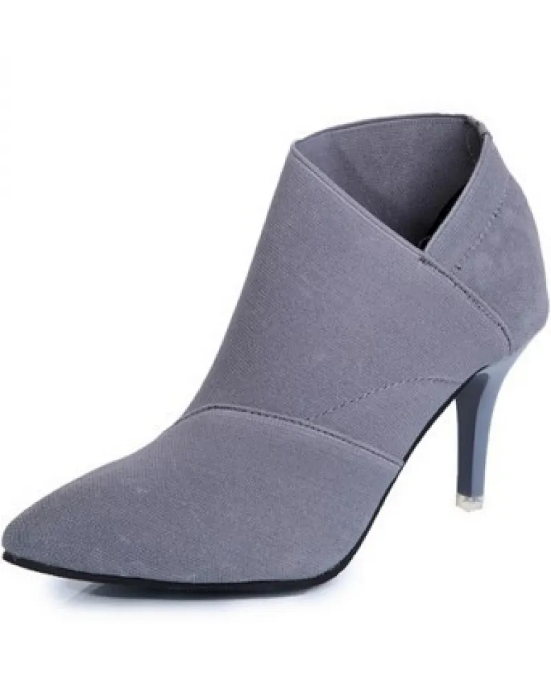 Scarpe da donna a punta Moda Slip On Tacchi alti da donna Tinta unita Scarpe con tacchi sottili Scarpe da donna casual traspiran
