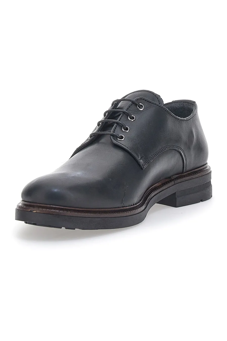 Scarpe Stringate Claremorris 220 Nero Vera Pelle