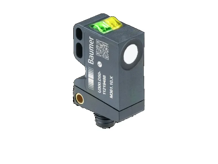 Sensore di distanza Rettangolare Baumer, a diffusione, rilevamento 15 mm → 500 mm, uscita PREMERE/TIRARE