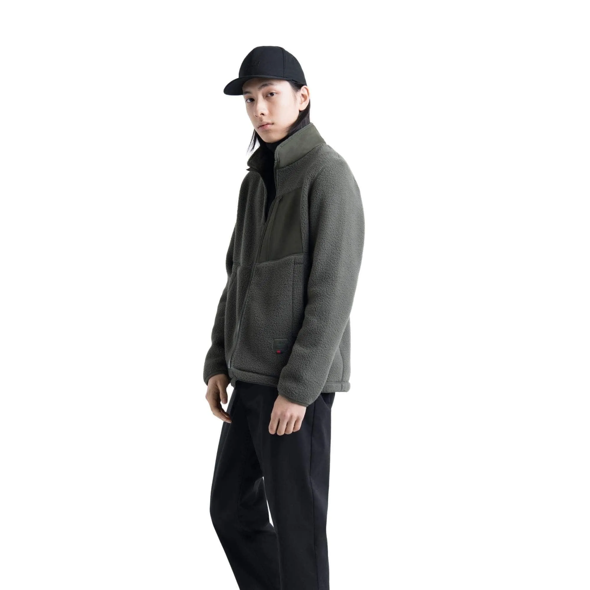 Sherpa Full Zip Dark Olive