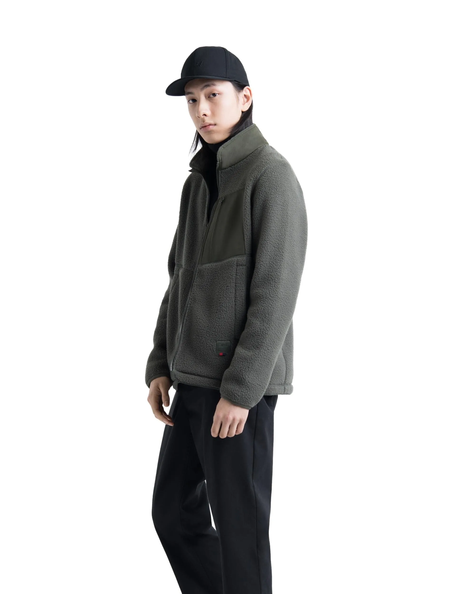 Sherpa Full Zip Dark Olive