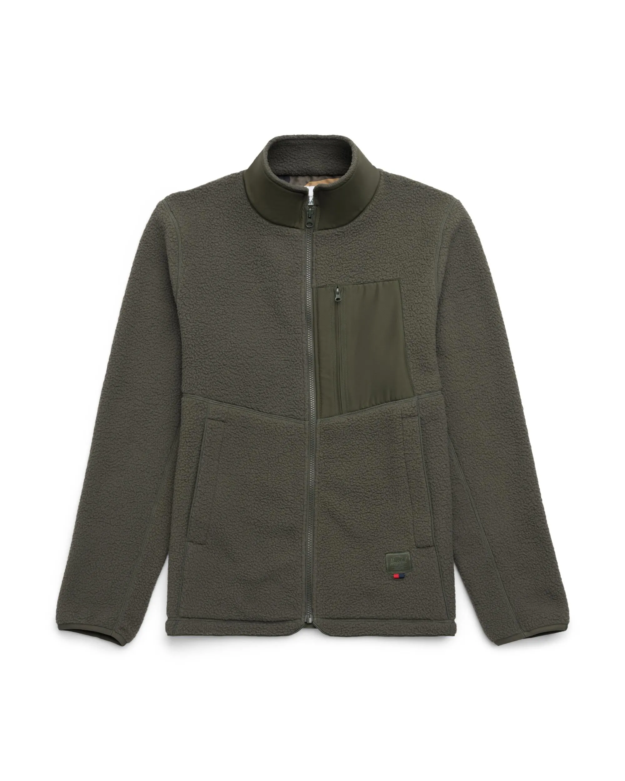 Sherpa Full Zip Dark Olive