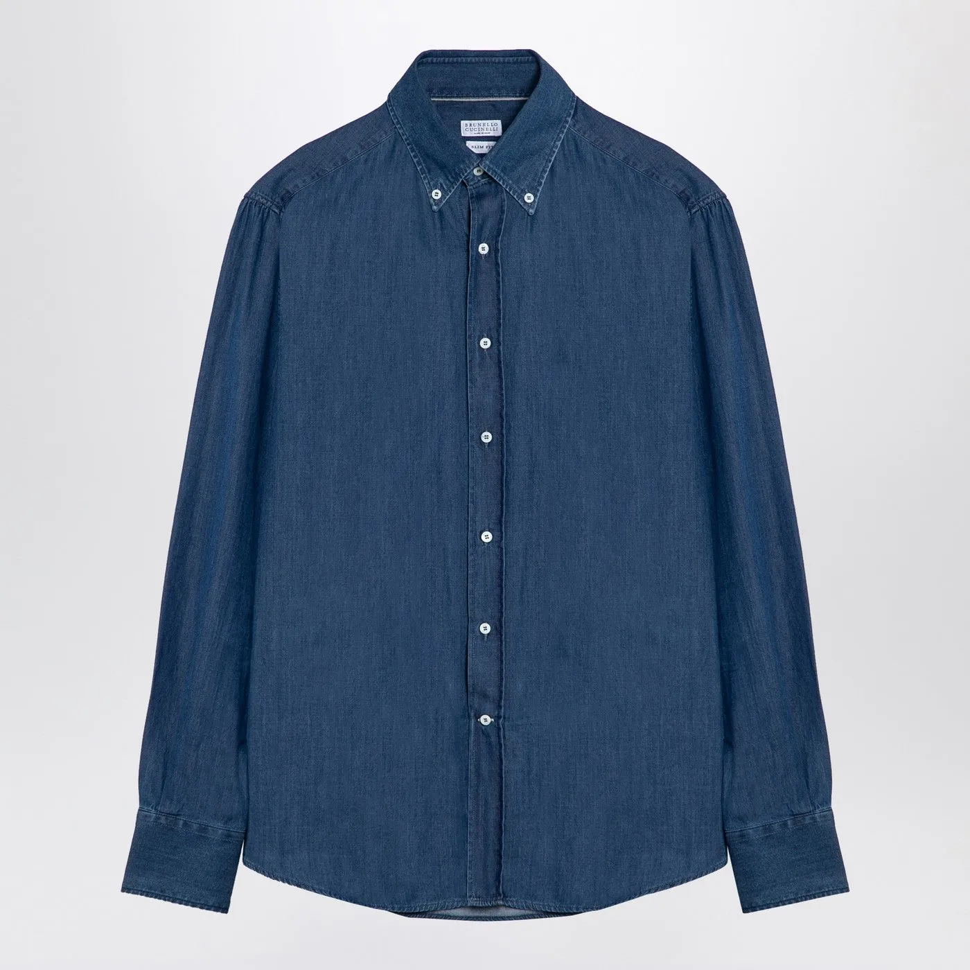 Shirt Brunello Cucinelli Blue Denim Down