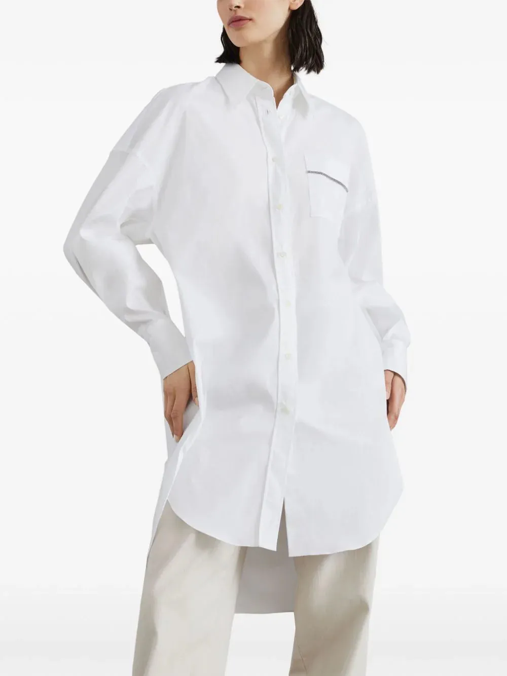 Shirt Brunello Cucinelli con dettaglio monili