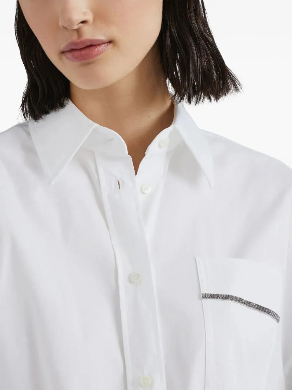 Shirt Brunello Cucinelli con dettaglio monili
