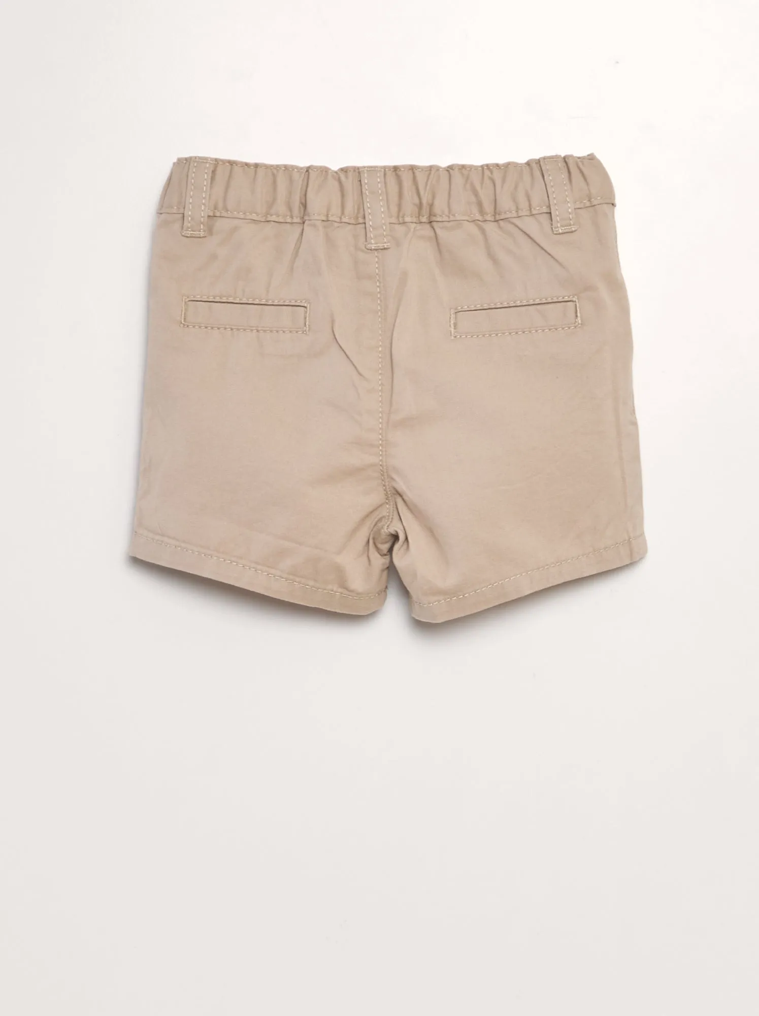 Shorts chino in twill - BEIGE