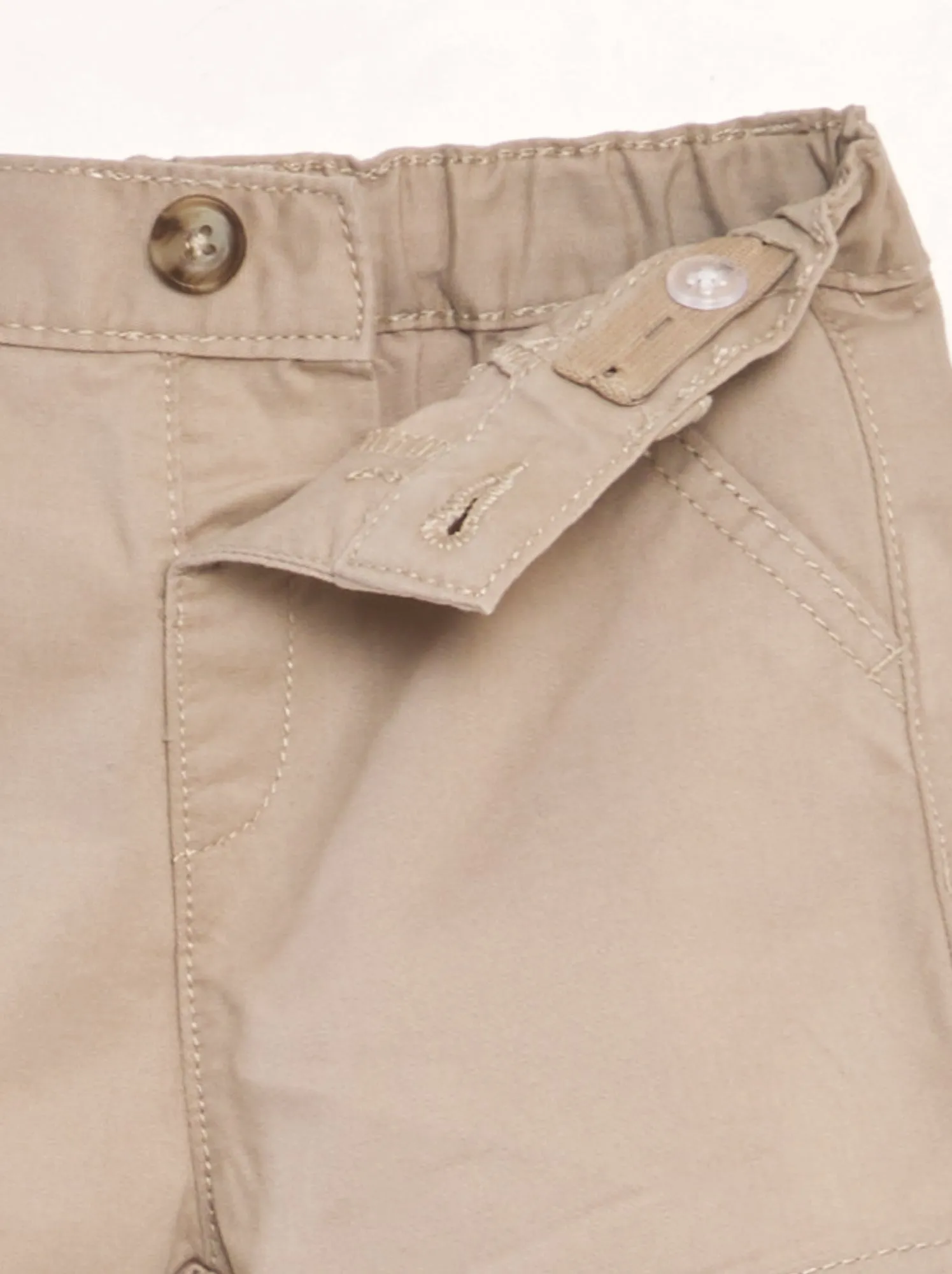 Shorts chino in twill - BEIGE