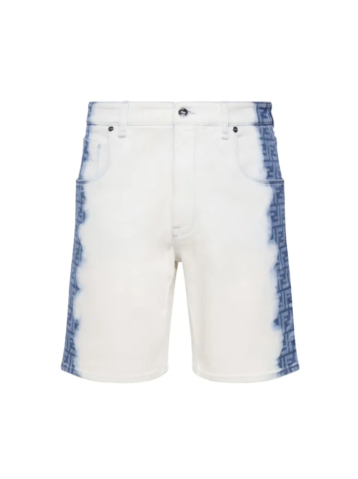 SHORTS FF IN DENIM DI COTONE