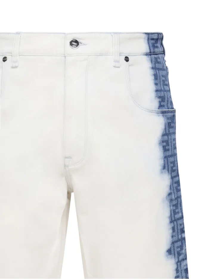 SHORTS FF IN DENIM DI COTONE
