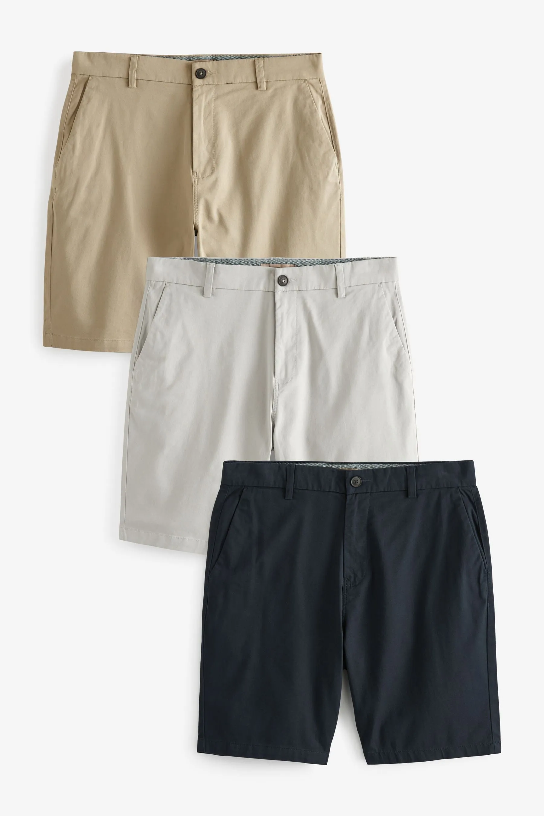 Shorts Pantaloni chino elasticizzati da 3 Confezione