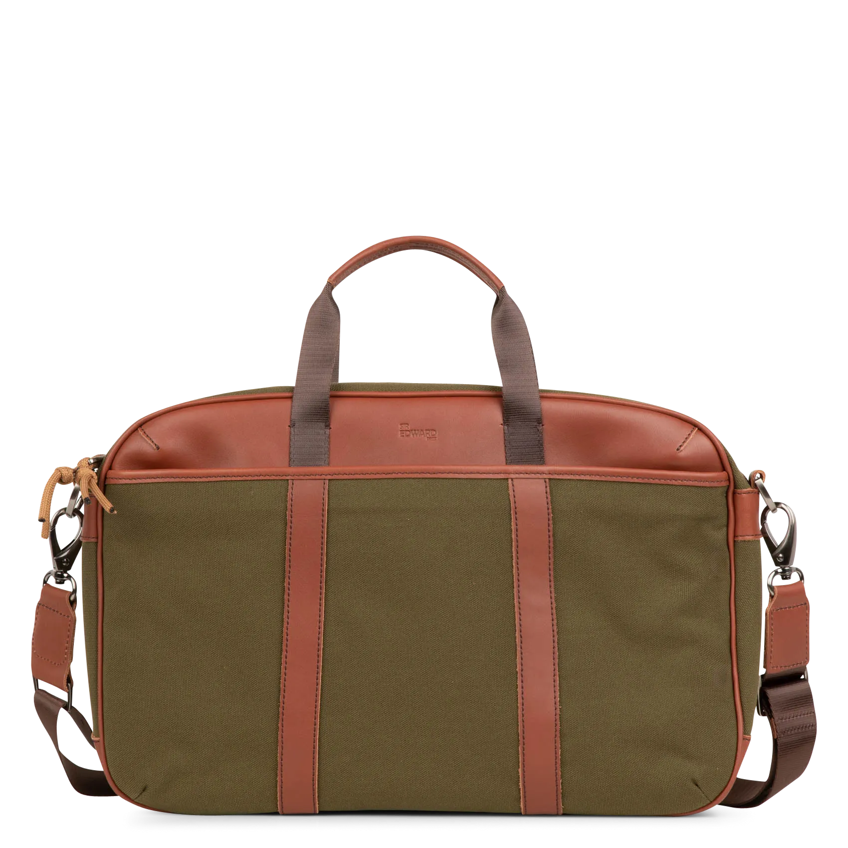  SIR EDWARD   EPSILON - Borsa porta documenti in pelle bicolore | Kaki