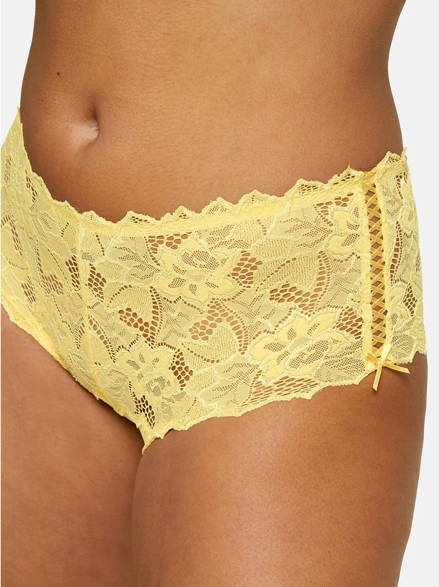 Slip in pizzo 'Sans Complexe' - GIALLO