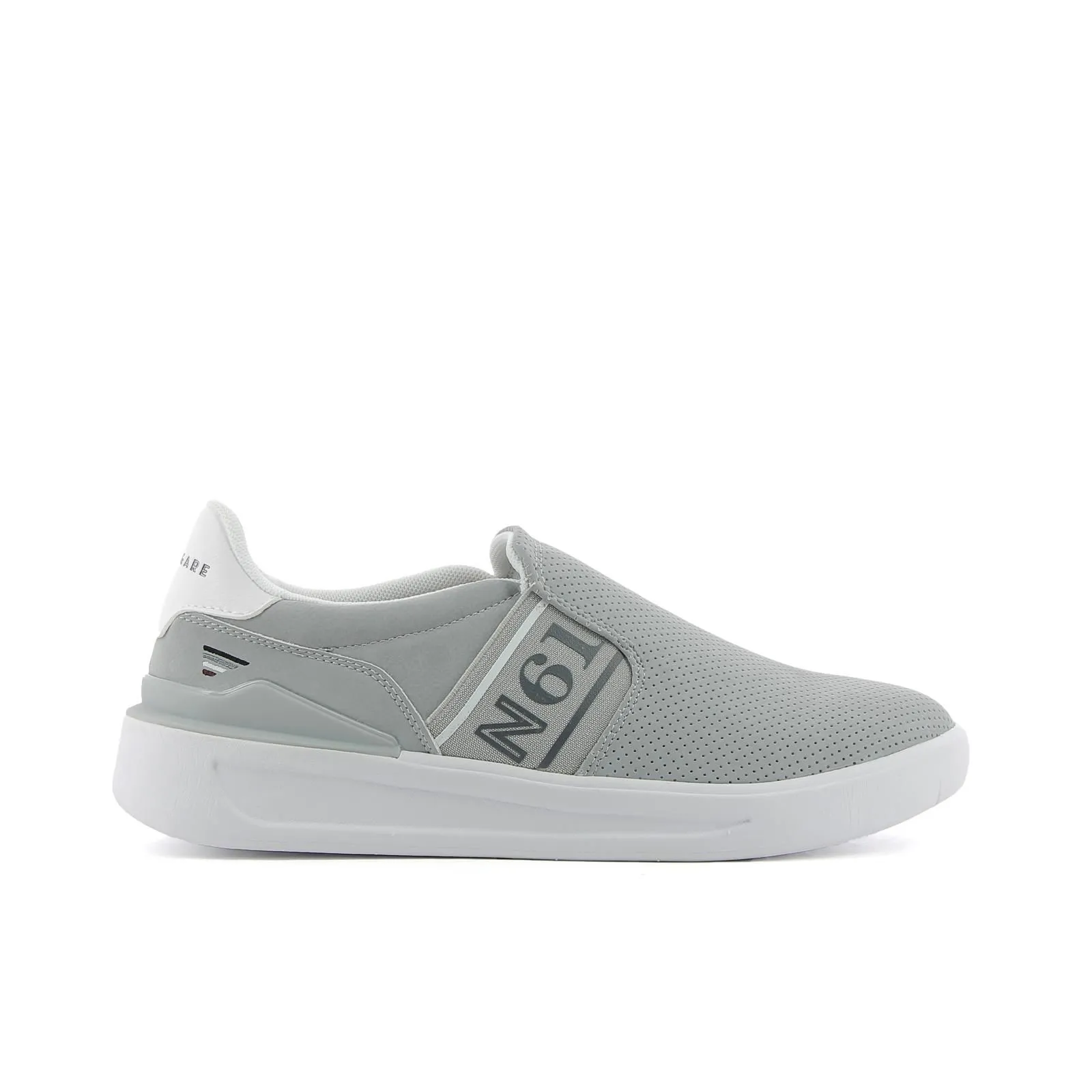 Slip-on grigie con cuciture