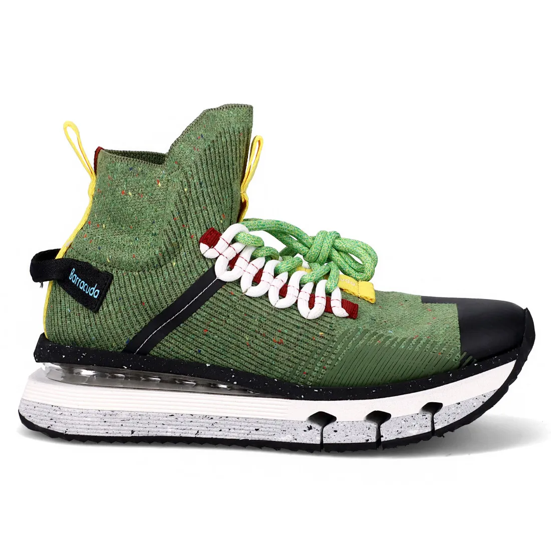Sneaker Slip-on da donna Barracurda in tessuto verde
