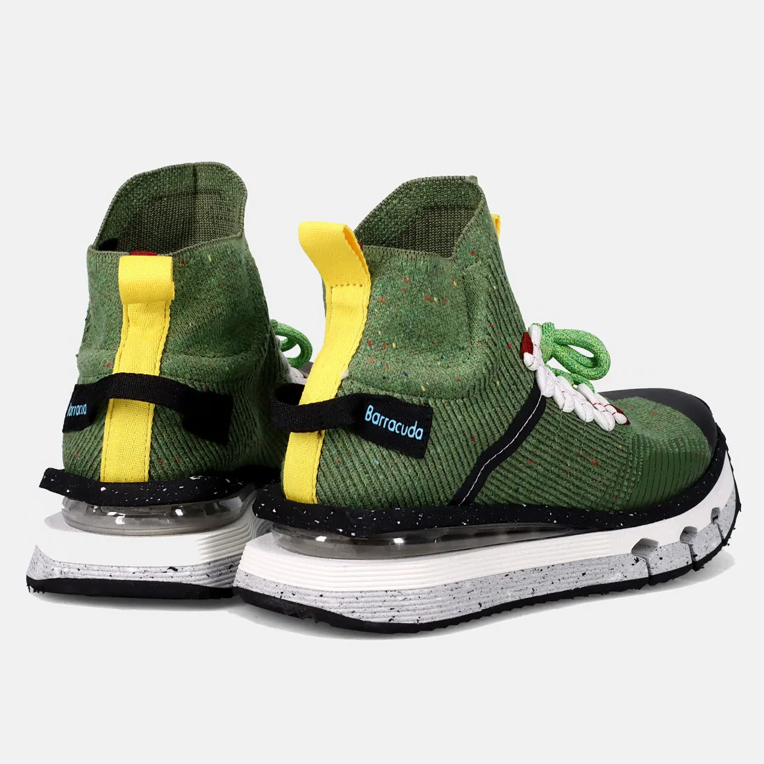 Sneaker Slip-on da donna Barracurda in tessuto verde