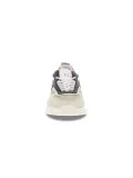 Sneakers D.A.T.E. FUGA DRAGON ARMY in camoscio e tessuto bianco e cognac