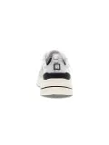 Sneakers D.A.T.E. FUGA DRAGON WHITE-BEIGE in pelle e laminato bianco e argento