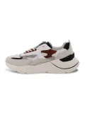 Sneakers D.A.T.E. FUGA MESH in camoscio e tessuto bianco e blu