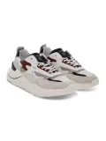 Sneakers D.A.T.E. FUGA MESH in camoscio e tessuto bianco e blu