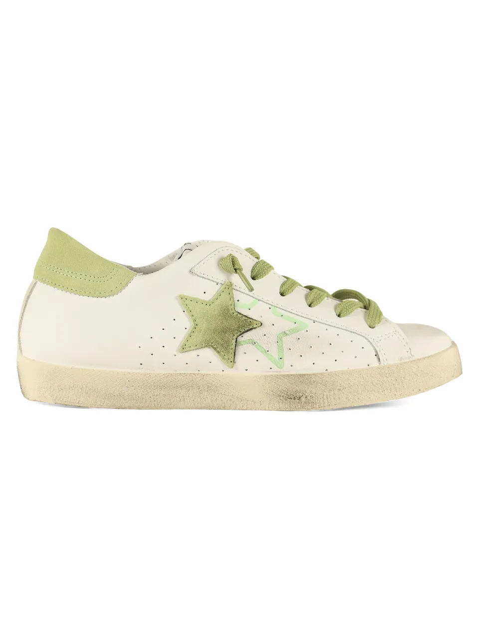 Sneakers in pelle con inserti in suede