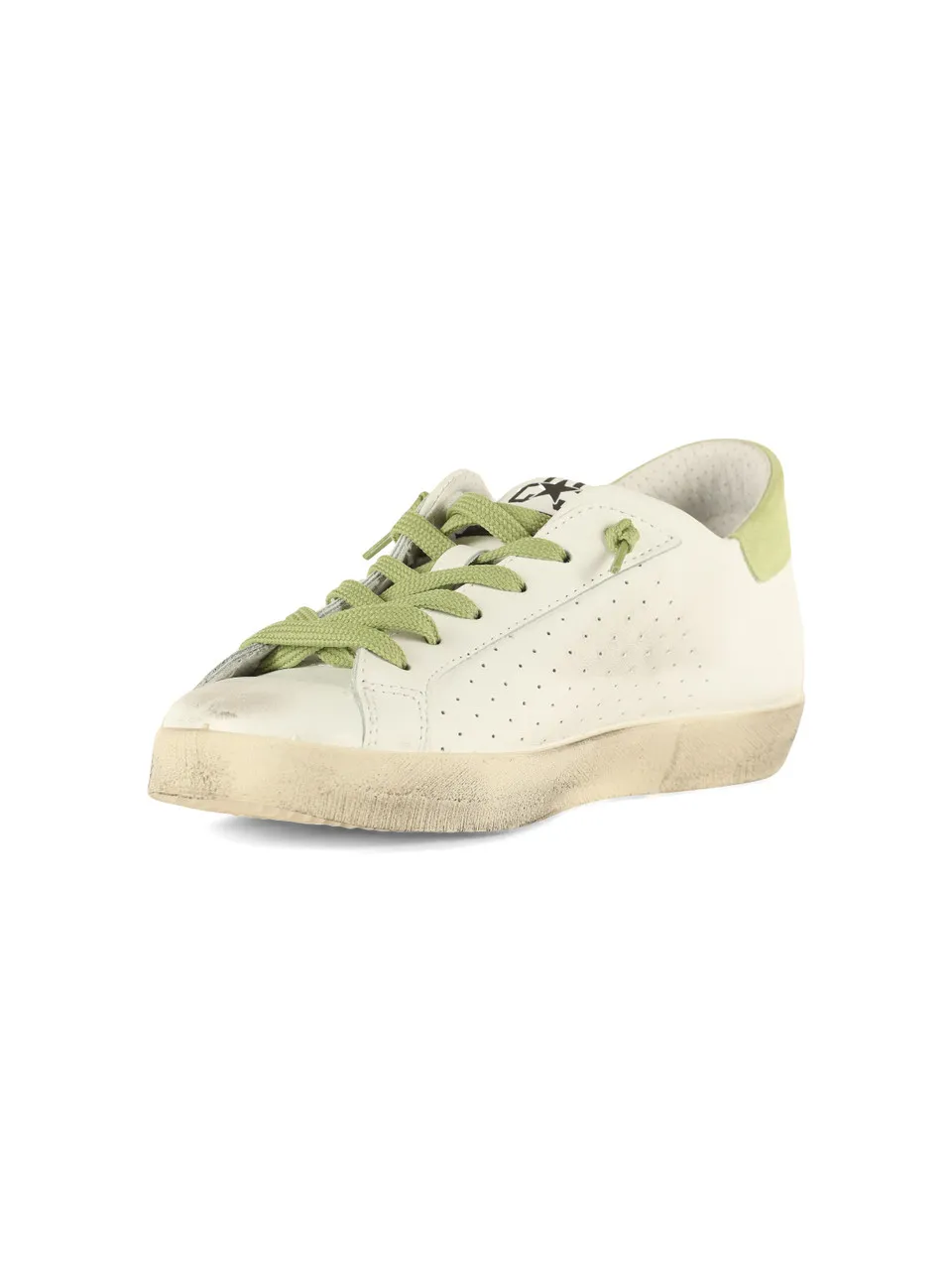 Sneakers in pelle con inserti in suede