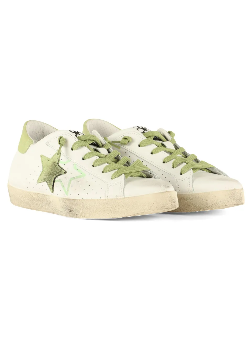 Sneakers in pelle con inserti in suede