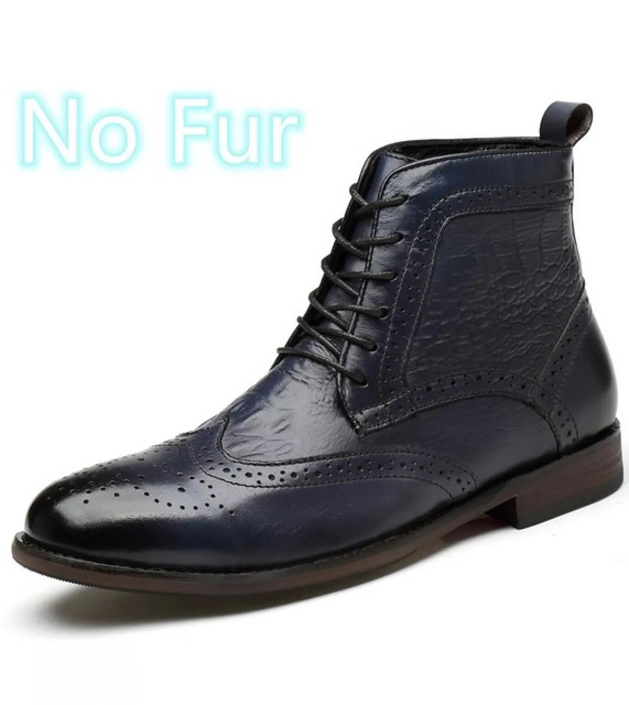 Stivali casual da uomo in vera pelle di marca di lusso Scarpe brogue di alta qualità Stivaletti da lavoro Design Stivali da uomo