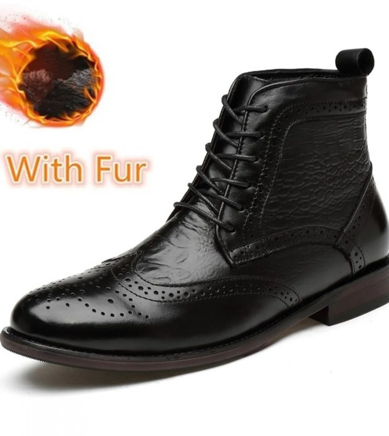 Stivali casual da uomo in vera pelle di marca di lusso Scarpe brogue di alta qualità Stivaletti da lavoro Design Stivali da uomo