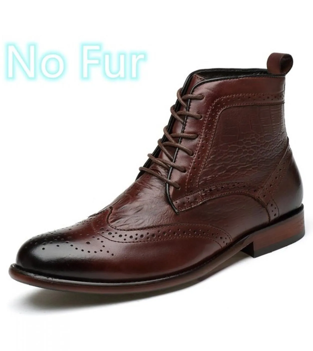 Stivali casual da uomo in vera pelle di marca di lusso Scarpe brogue di alta qualità Stivaletti da lavoro Design Stivali da uomo