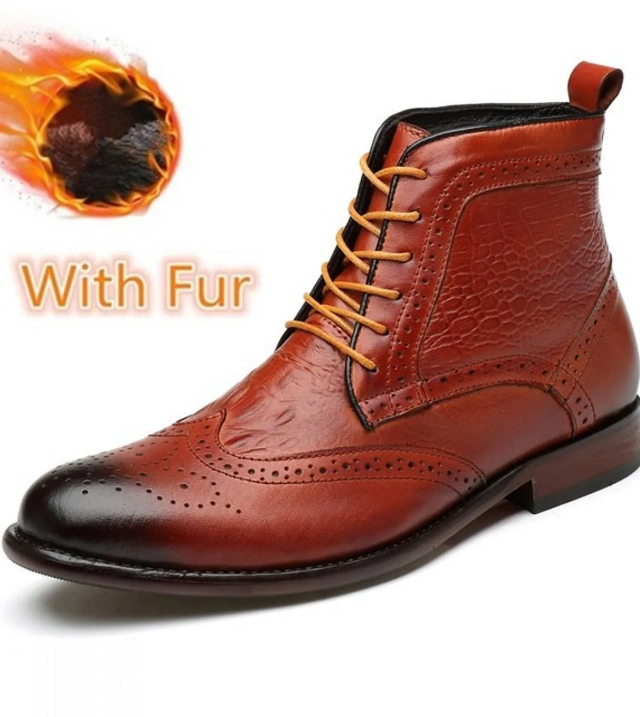 Stivali casual da uomo in vera pelle di marca di lusso Scarpe brogue di alta qualità Stivaletti da lavoro Design Stivali da uomo