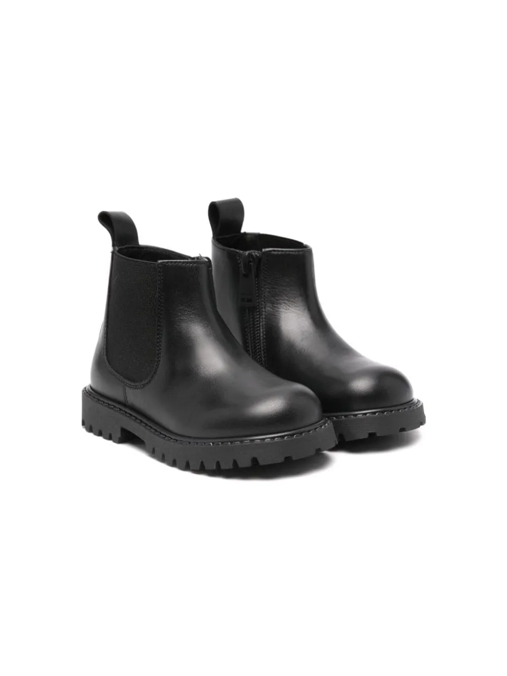 Stivali Chelsea con placca Medusa per bambina Versace Kids neri con punta tonda