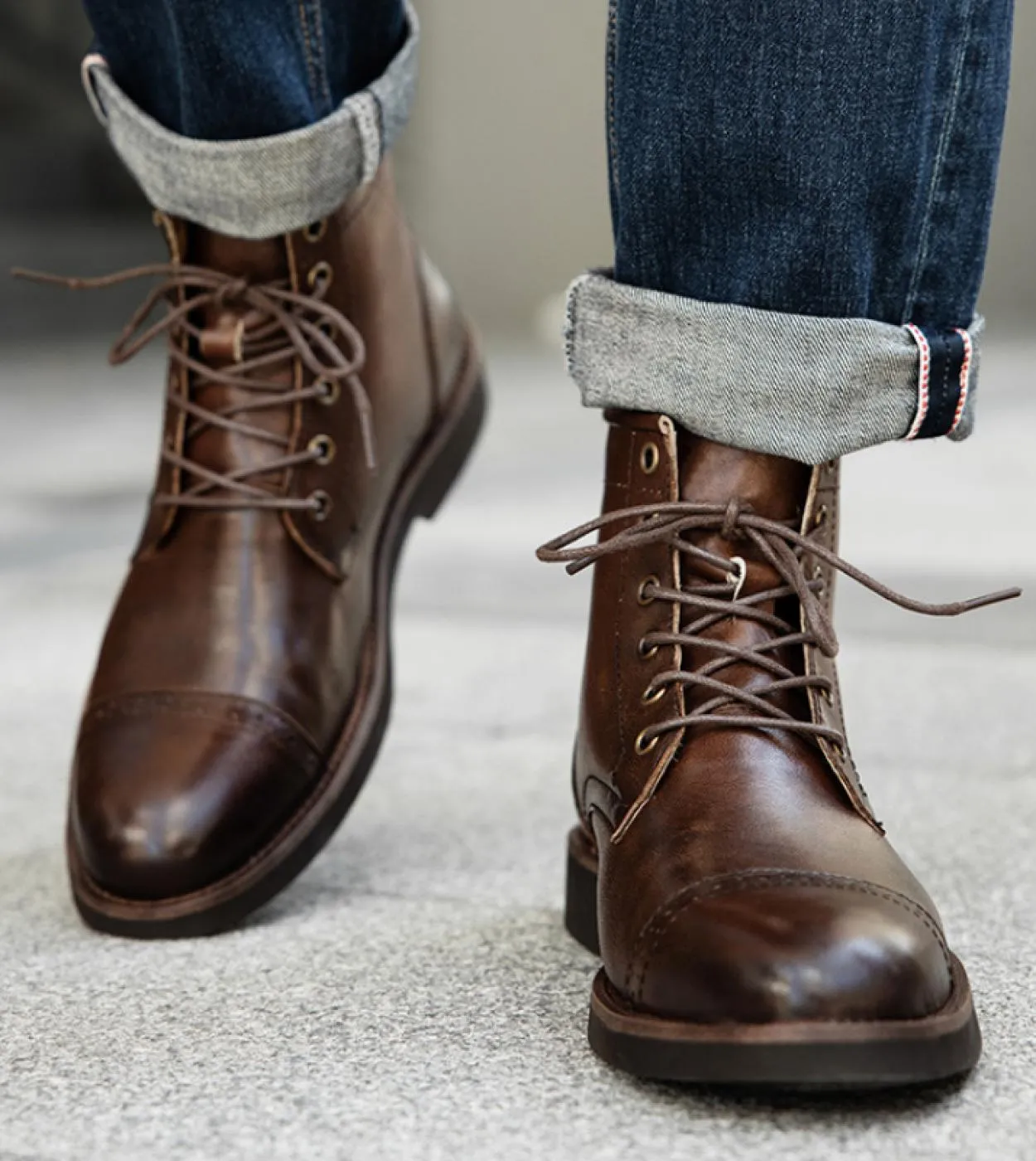 Stivali classici da uomo di lusso fatti a mano in vera pelle nuovi stivali brogue stile 2022 scarpe da lavoro casual autunnali S