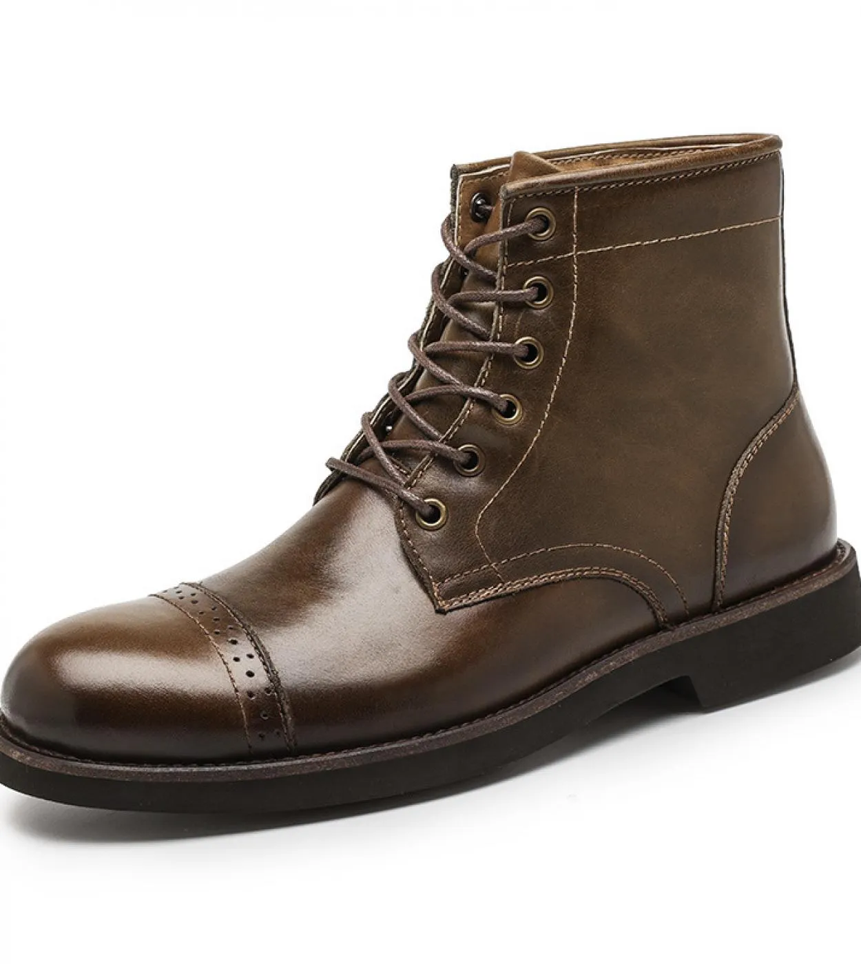Stivali classici da uomo di lusso fatti a mano in vera pelle nuovi stivali brogue stile 2022 scarpe da lavoro casual autunnali S