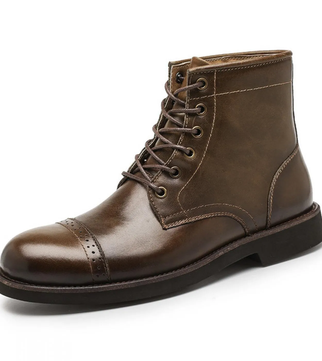 Stivali classici da uomo di lusso fatti a mano in vera pelle nuovi stivali brogue stile 2022 scarpe da lavoro casual autunnali S