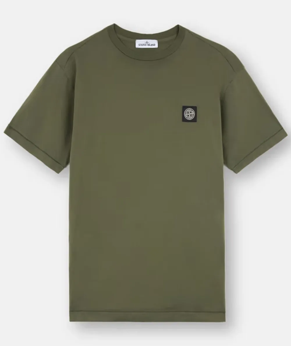 STONE ISLAND--T-shirt a maniche corte con vestibilità slim