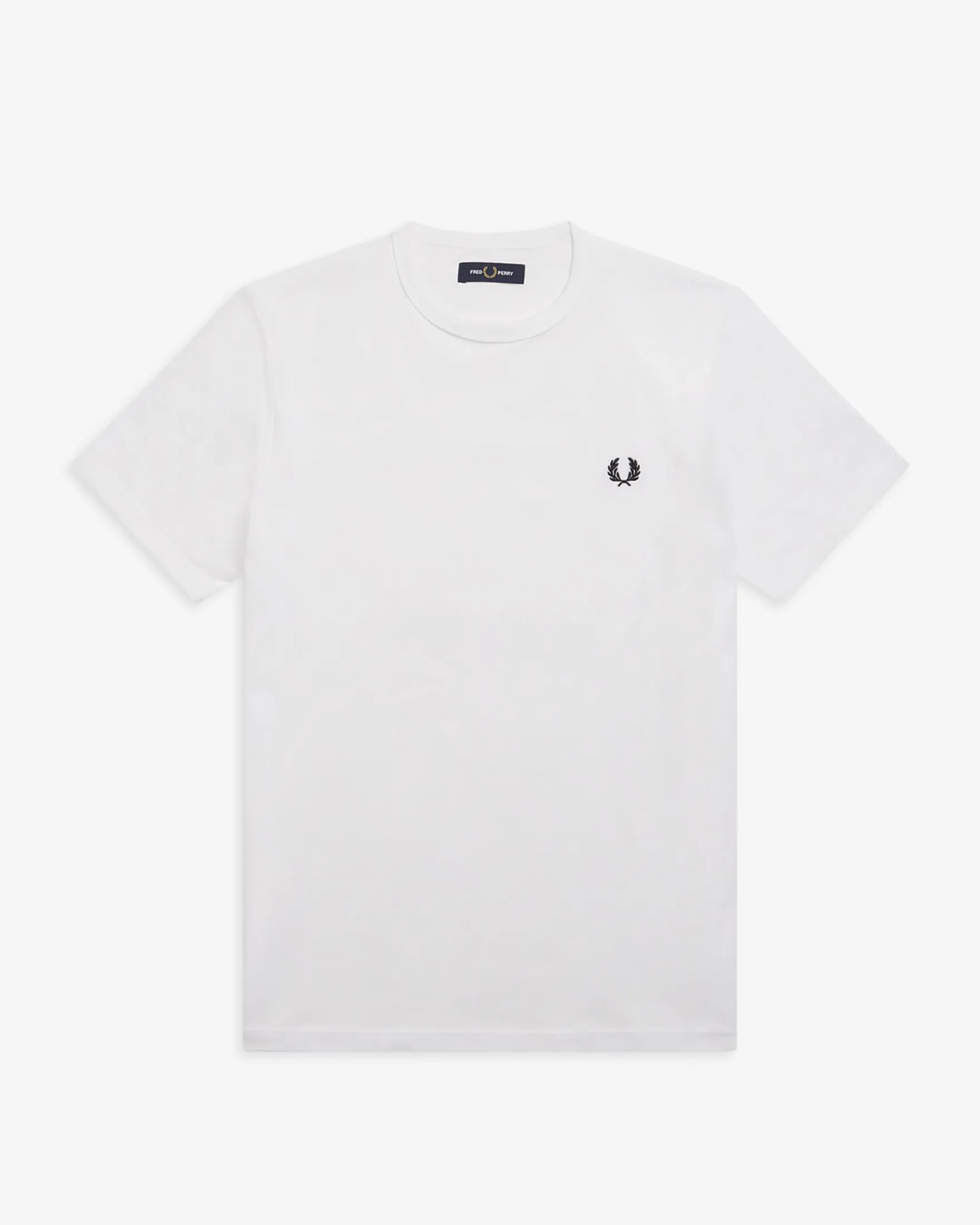 T-shirt bianca mezza manica tinta unita