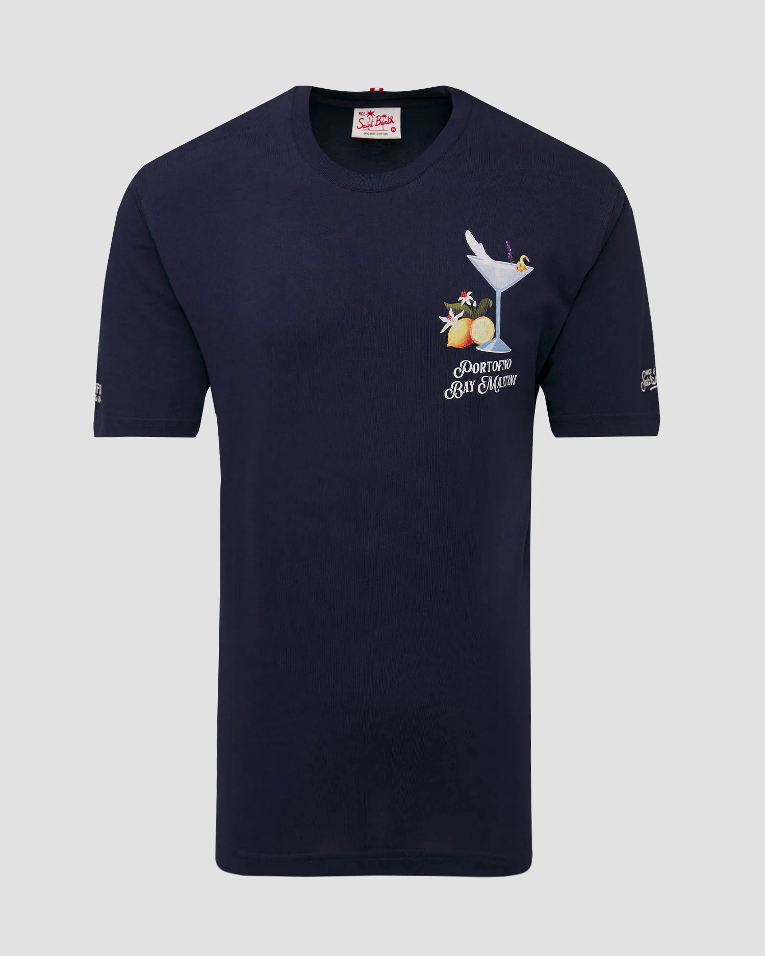 T-shirt blu scuro da uomo MC2 Saint Barth TSHM001-04264f