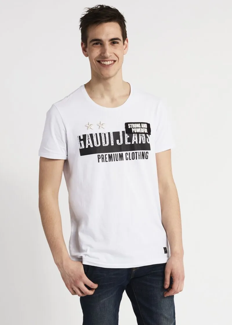 T-shirt girocollo con ricamo