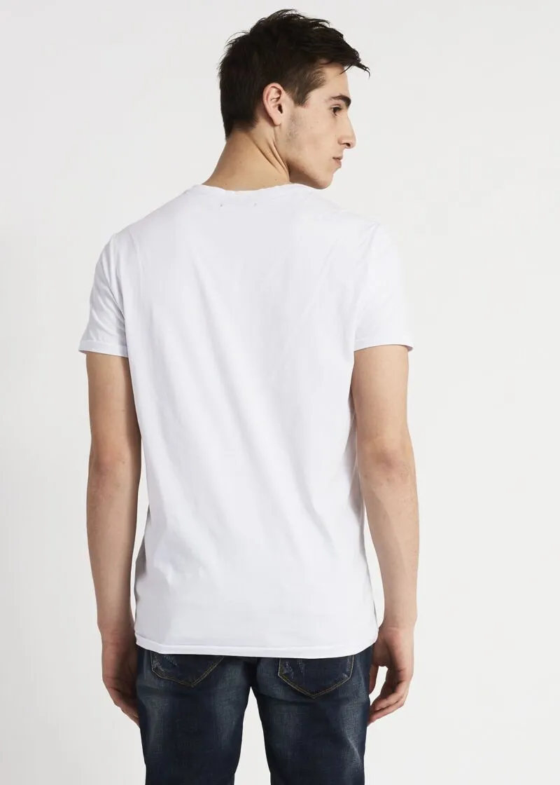T-shirt girocollo con ricamo