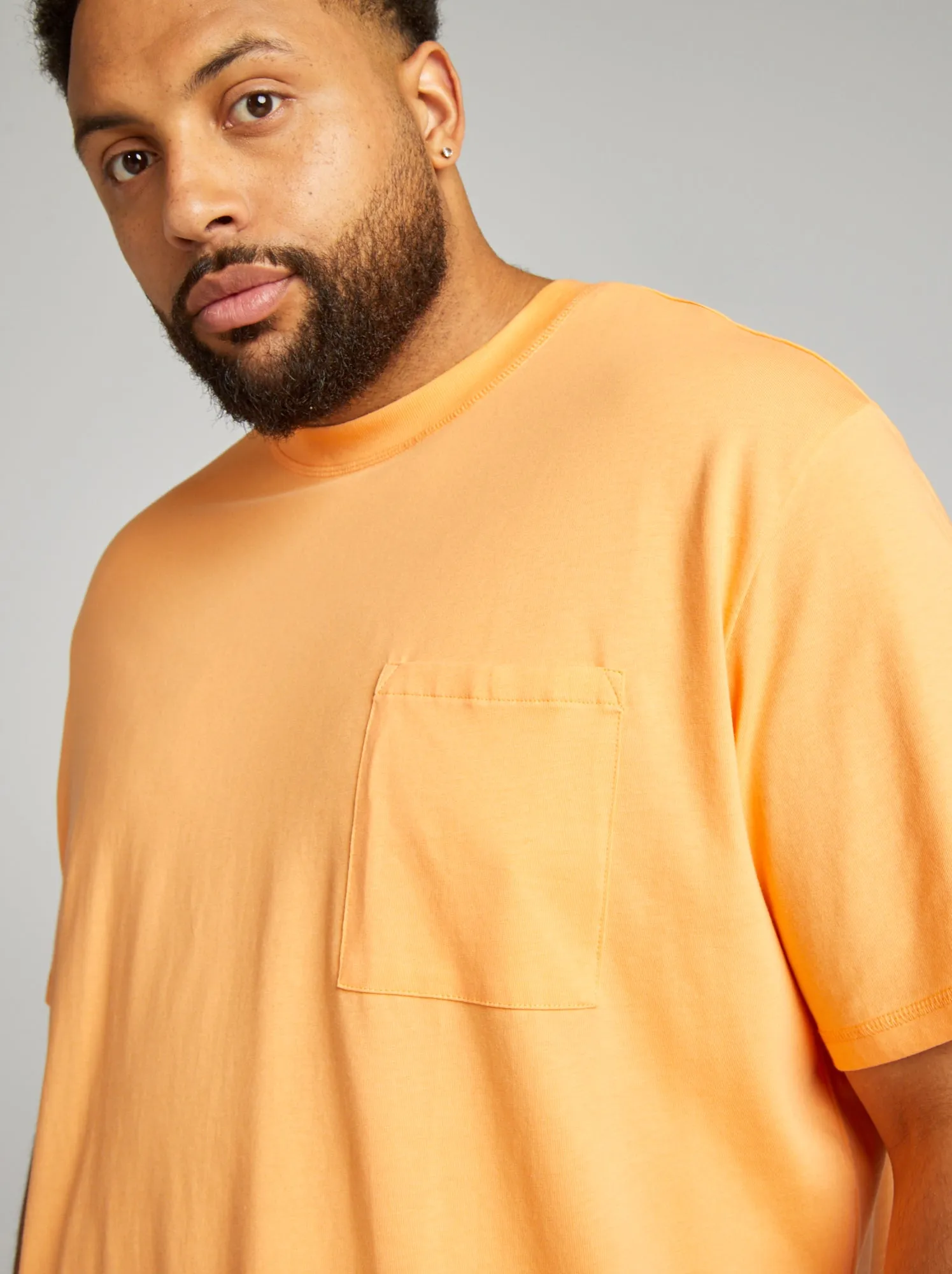 T-shirt in jersey tinta unita - ARANCIONE