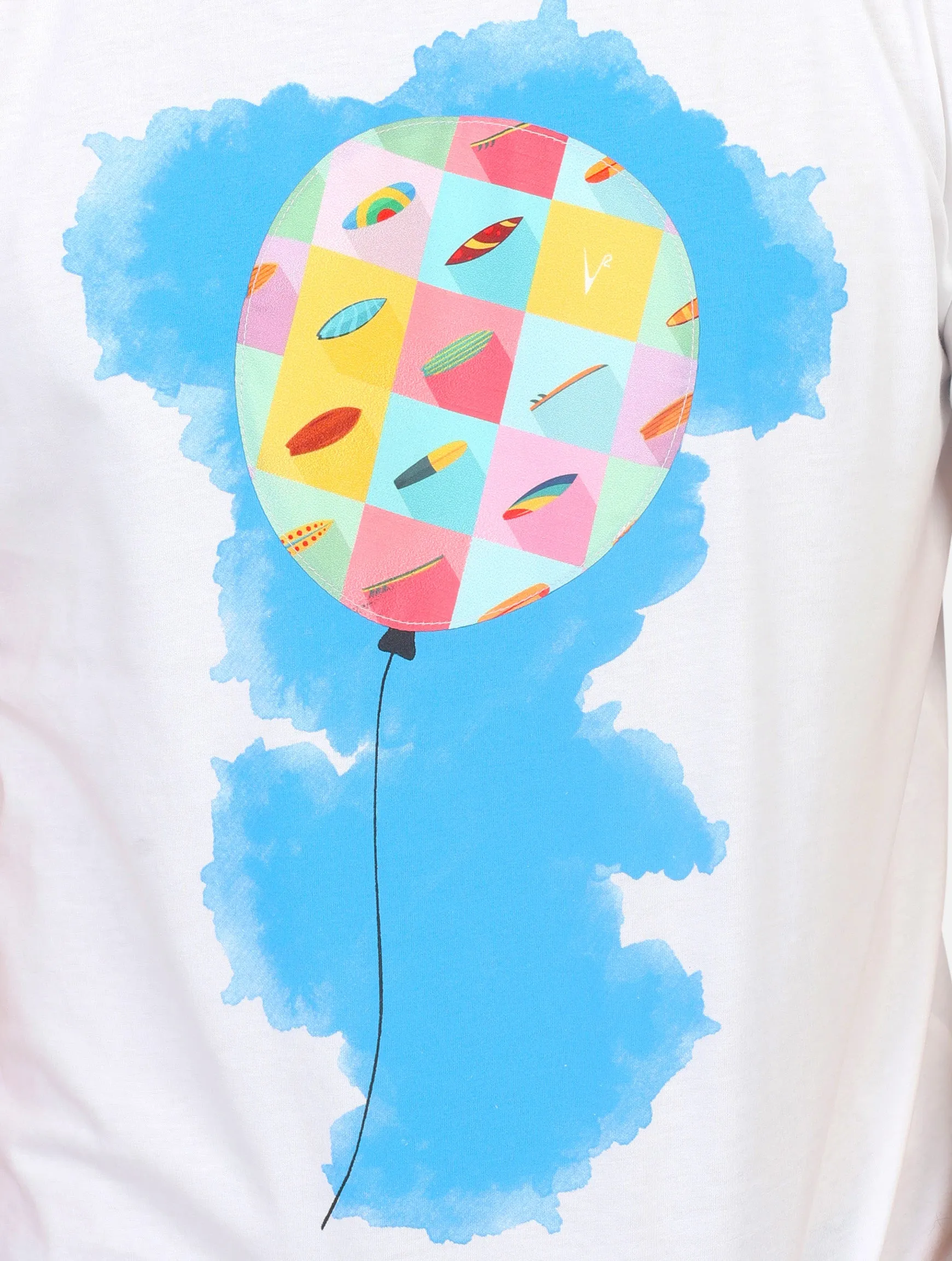 t-shirt V2 TU BALLOONBIANCO