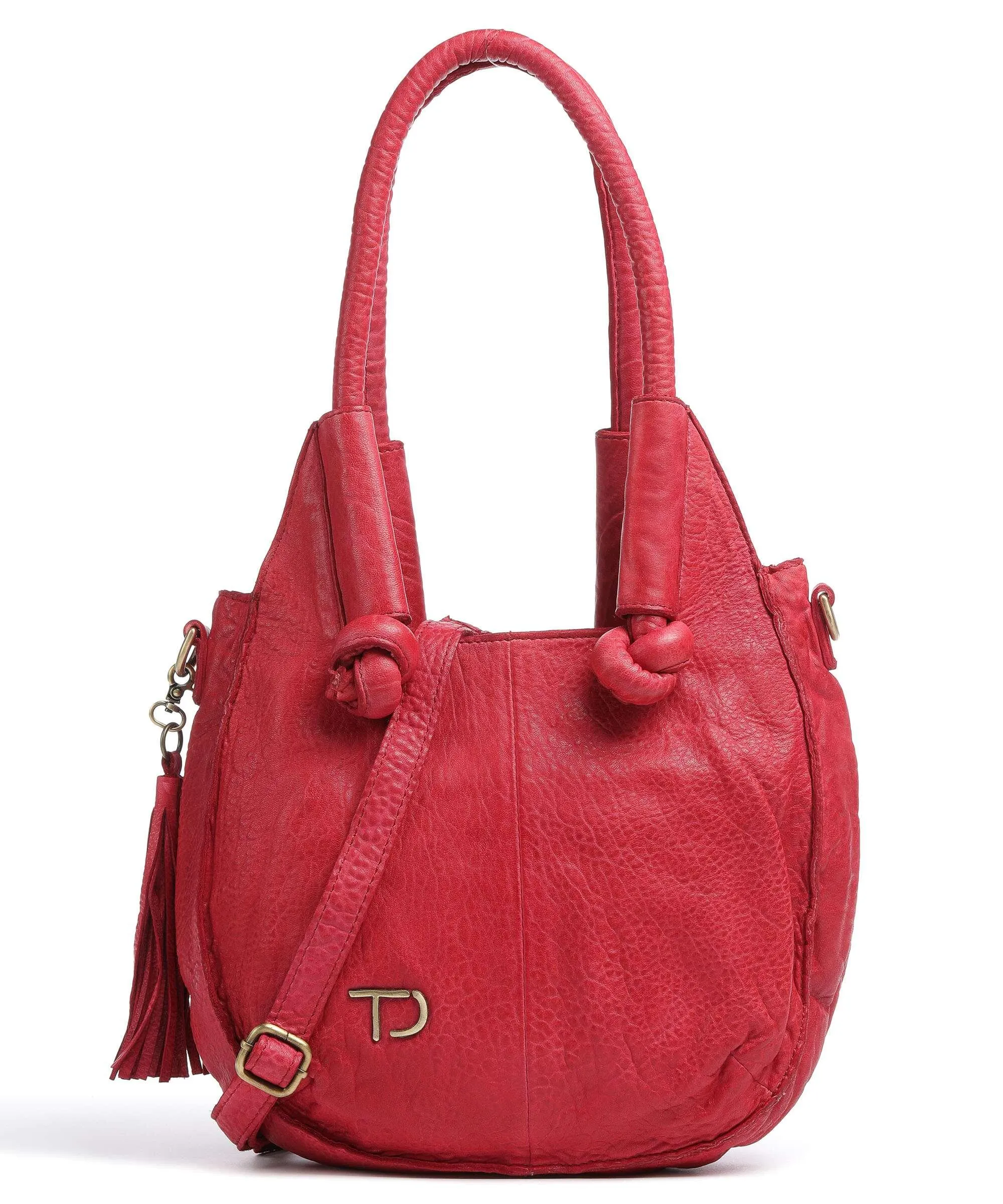  Taschendieb Wien Taborstraße 4 Borsa hobo pelle di vacchetta grana rosso  